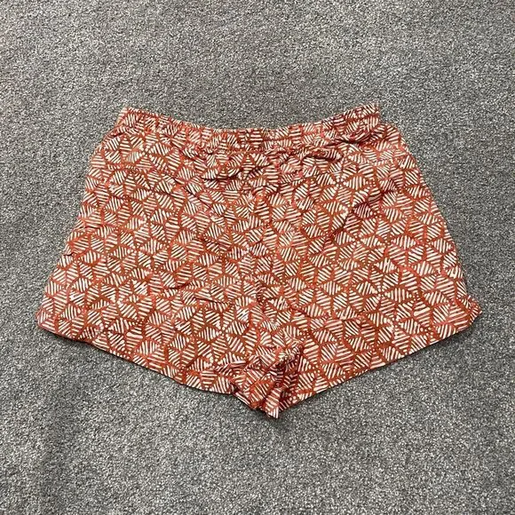 Patagonia Shorts Adult Extra Small XS Orange Geometric Nylon Baggies 4 in Ladies - Picture 4 of 9